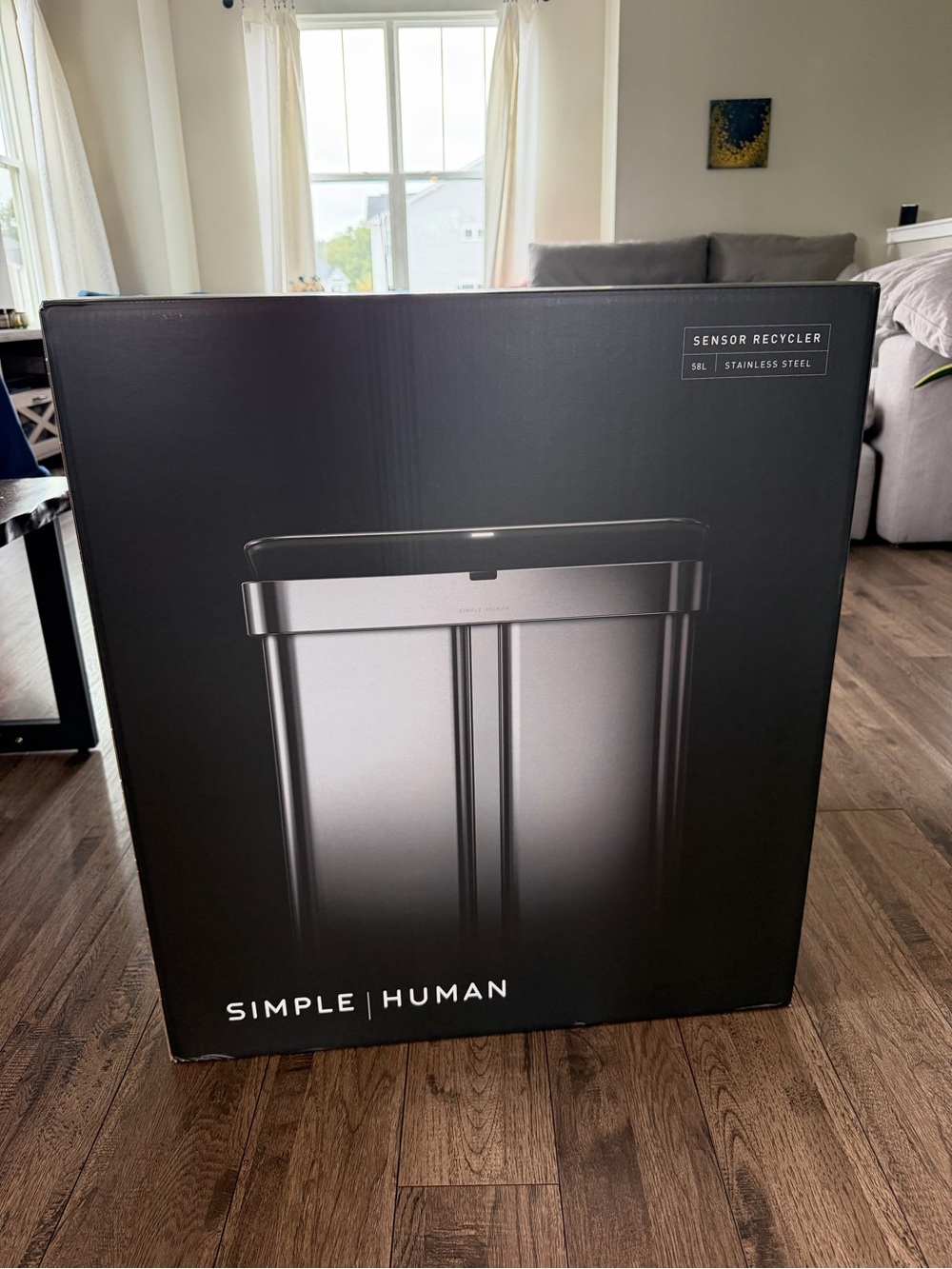 simplehuman Stainless Steel Sensor Recycler - Brushed Silver Finish